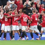 Pemain Manchester United merayakan kemenangan 3-2 atas Burnley di Liga Inggris musim 2025/2026