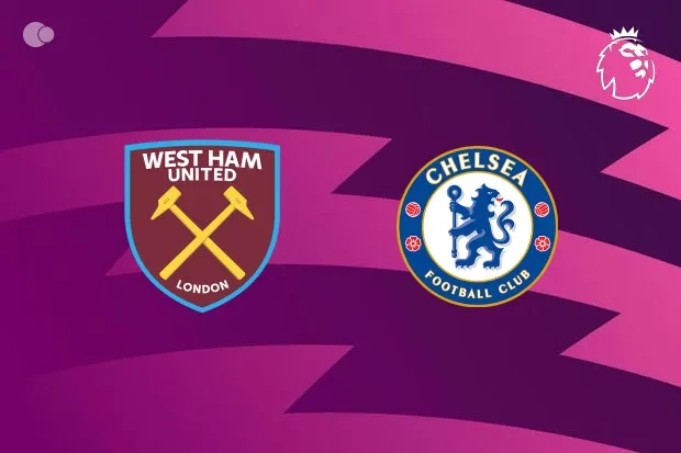 Logo West Ham United dan Chelsea jelang pertandingan Liga Inggris 2025