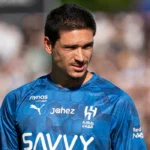 Darwin Núñez merayakan gol bersama Al Hilal pada laga debut