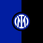 Logo Inter Milan dengan latar biru dan hitam, terkait berita pengorbanan pemain muda