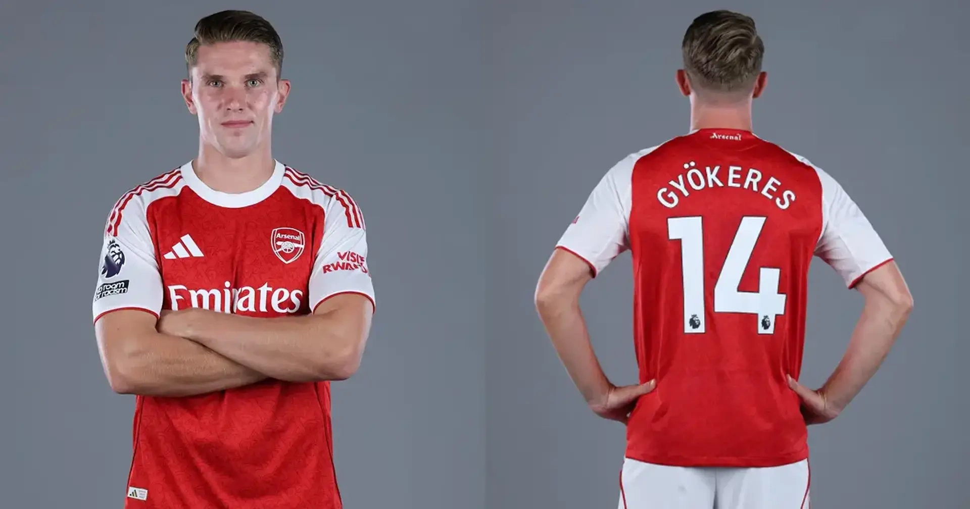 Viktor Gyokeres dan Bukayo Saka rayakan gol Arsenal di Premier League 2025